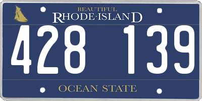 RI license plate 428139
