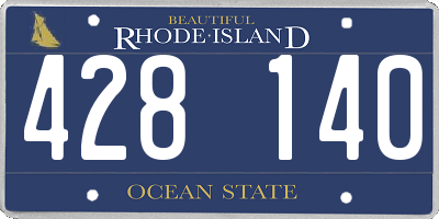 RI license plate 428140