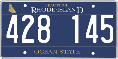 RI license plate 428145