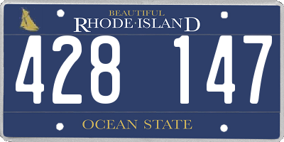 RI license plate 428147