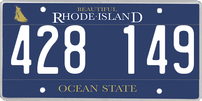 RI license plate 428149