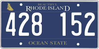 RI license plate 428152