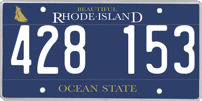 RI license plate 428153