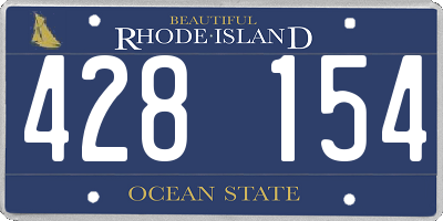 RI license plate 428154