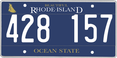 RI license plate 428157