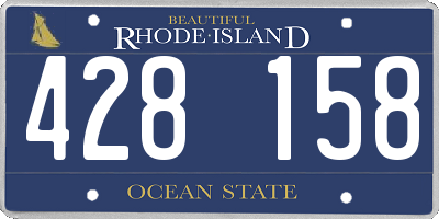 RI license plate 428158