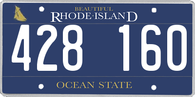RI license plate 428160
