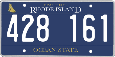 RI license plate 428161