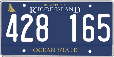 RI license plate 428165