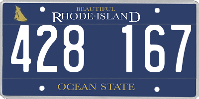 RI license plate 428167