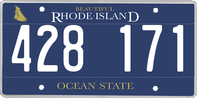 RI license plate 428171