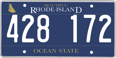 RI license plate 428172