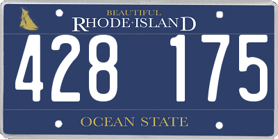 RI license plate 428175