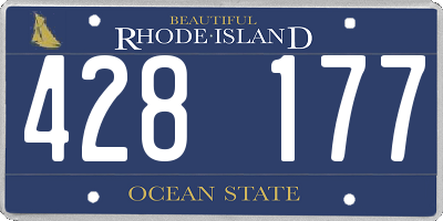 RI license plate 428177