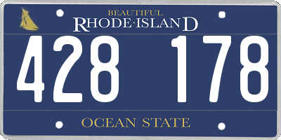 RI license plate 428178