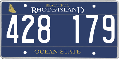 RI license plate 428179