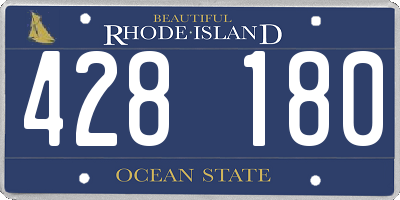 RI license plate 428180