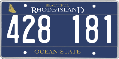 RI license plate 428181