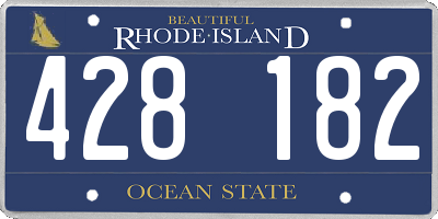 RI license plate 428182