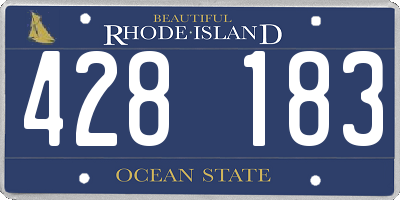 RI license plate 428183