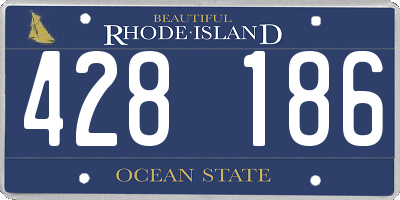 RI license plate 428186
