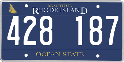 RI license plate 428187