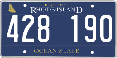RI license plate 428190