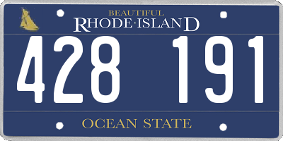 RI license plate 428191