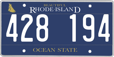 RI license plate 428194