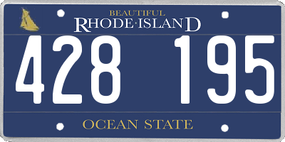 RI license plate 428195