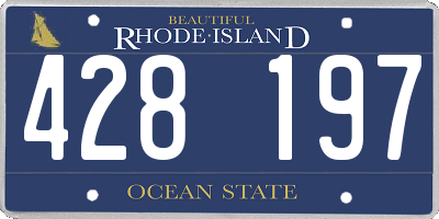 RI license plate 428197