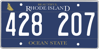 RI license plate 428207