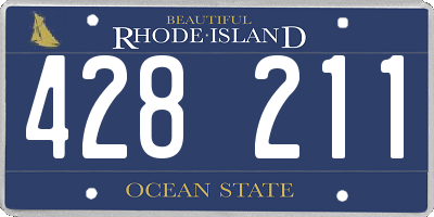 RI license plate 428211