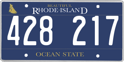 RI license plate 428217