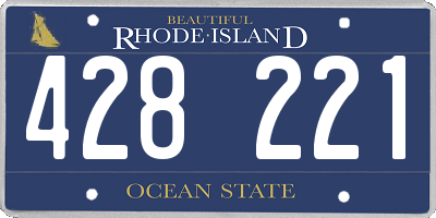 RI license plate 428221