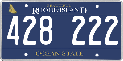RI license plate 428222