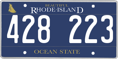 RI license plate 428223