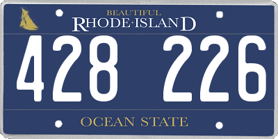 RI license plate 428226