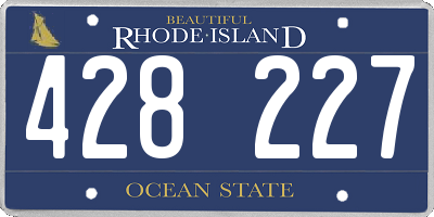 RI license plate 428227
