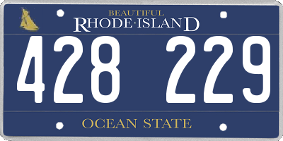RI license plate 428229