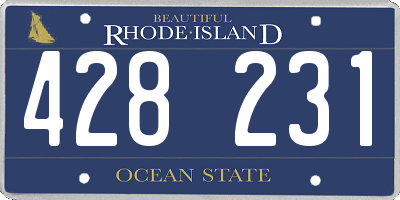 RI license plate 428231