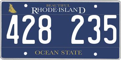 RI license plate 428235