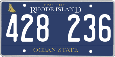 RI license plate 428236