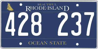 RI license plate 428237