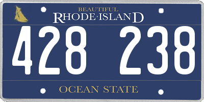 RI license plate 428238