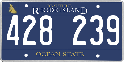 RI license plate 428239