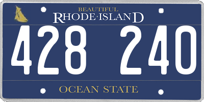 RI license plate 428240