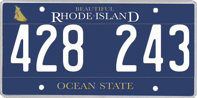 RI license plate 428243