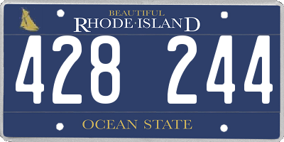 RI license plate 428244