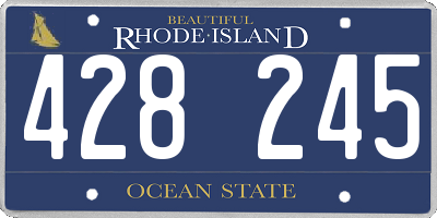 RI license plate 428245